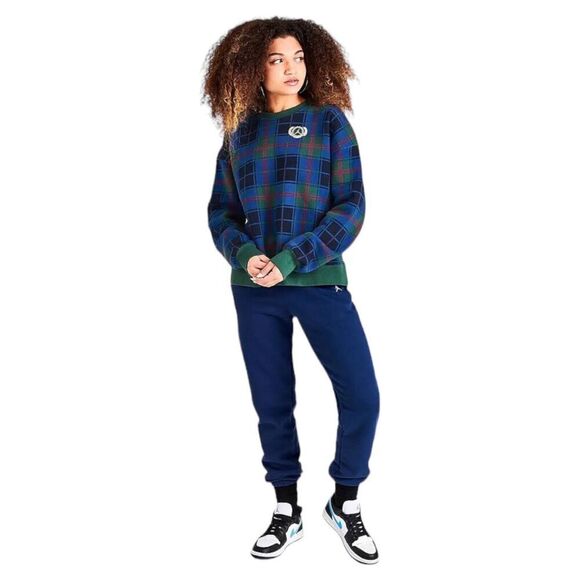 Nike Air Jordan Sweatshirt WMNS 2X Green Brooklynn Fleece‎ Plaid Holiday Festive - Picture 11 of 11